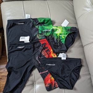 four back of men's swim suit